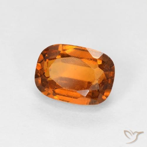 granate hessonita Naranja oscuro natural de 1.37 ct, Forma Cojín, VS