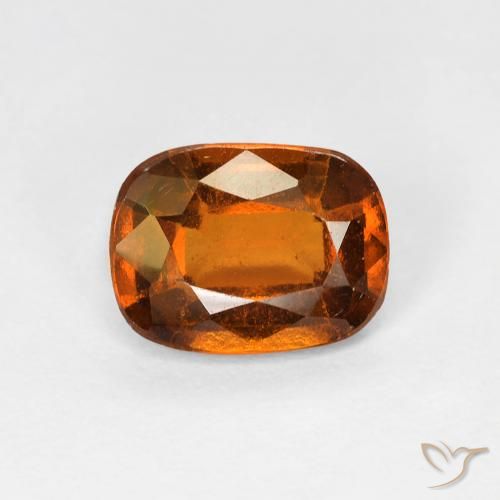1.58ct Natural Naranja medio granate hessonita, Forma Cojín, VS