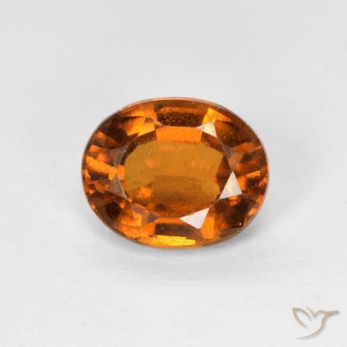 1.22ct Natural Naranja oscuro Granate Hessonita, Ovalada, VVS-VS