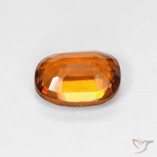 granate hessonita Naranja oscuro natural de 1.57 ct, Forma Cojín, VVS-VS