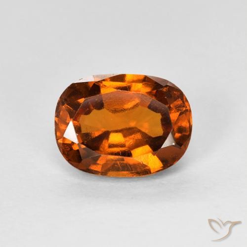 1.73ct Natural Medium Dark-Orange granate hessonita, Forma Cojín, VS-SI