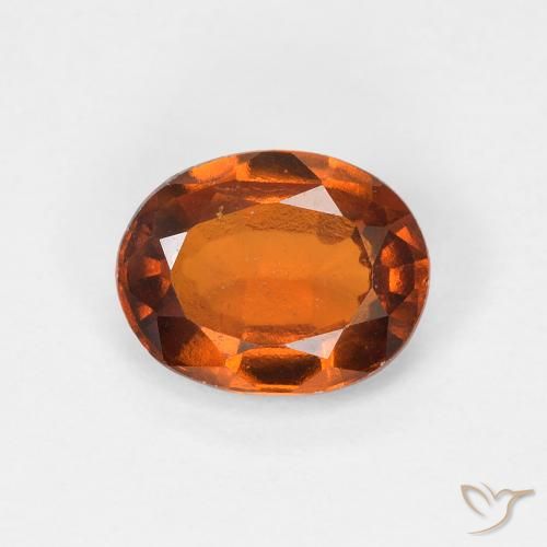 1.16ct Natural Medium Dark-Orange Granate Hessonita, Ovalada, VS