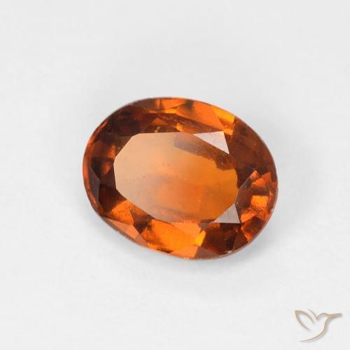 granate hessonita Medium Dark-Orange natural de 1.16 ct, Ovalada, VS