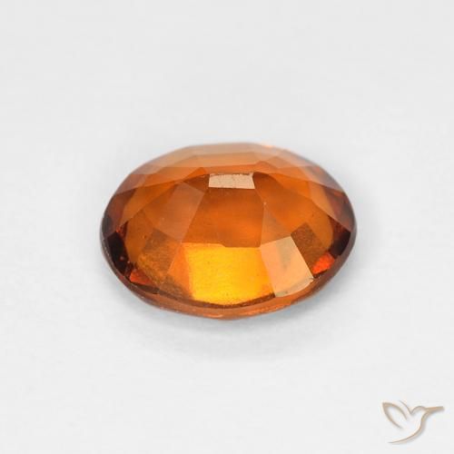 granate hessonita Naranja medio natural de 1.19 ct, Ovalada, VS