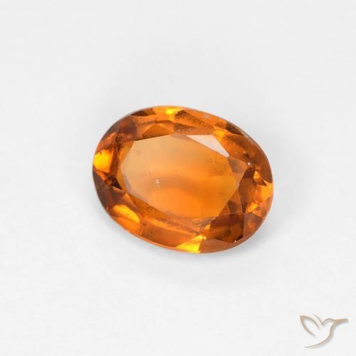 granate hessonita Naranja medio natural de 0.91 ct, Ovalada, VS-SI