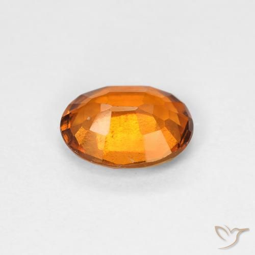 granate hessonita Naranja medio natural de 0.91 ct, Ovalada, VS-SI