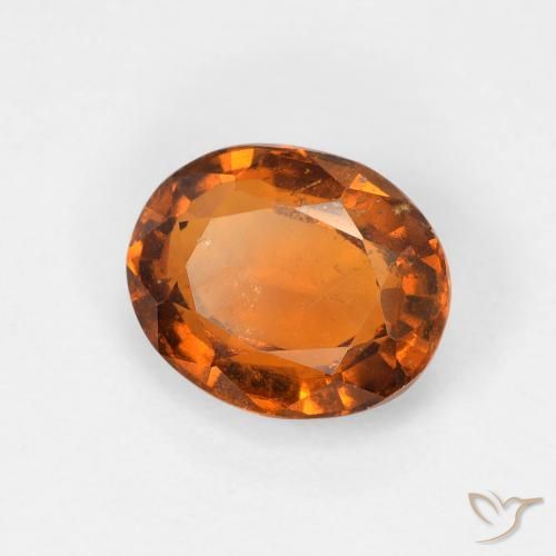 granate hessonita Naranja oscuro natural de 1.45 ct, Ovalada, VS-SI