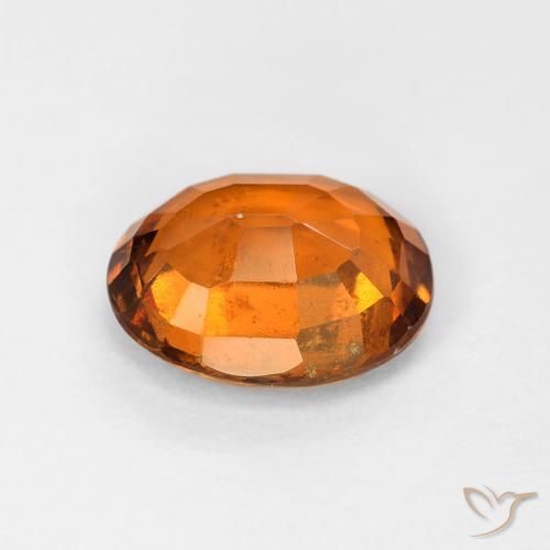 granate hessonita Naranja oscuro natural de 1.45 ct, Ovalada, VS-SI
