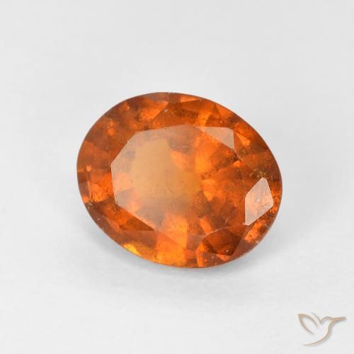 granate hessonita Medium Dark-Orange natural de 1.56 ct, Ovalada, VS-SI