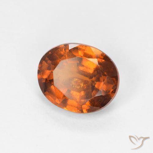granate hessonita Naranja rojizo natural de 1.39 ct, Ovalada, VS-SI