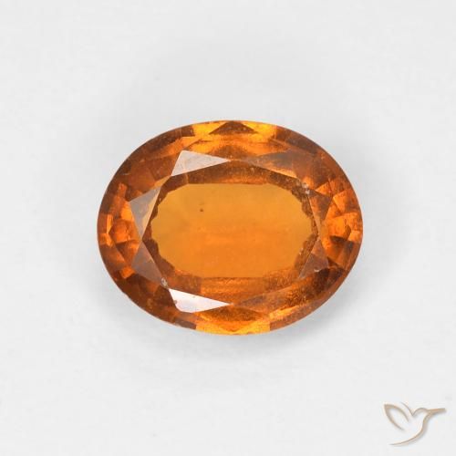 1.41ct Natural Naranja oscuro Granate Hessonita, Ovalada, VVS-VS