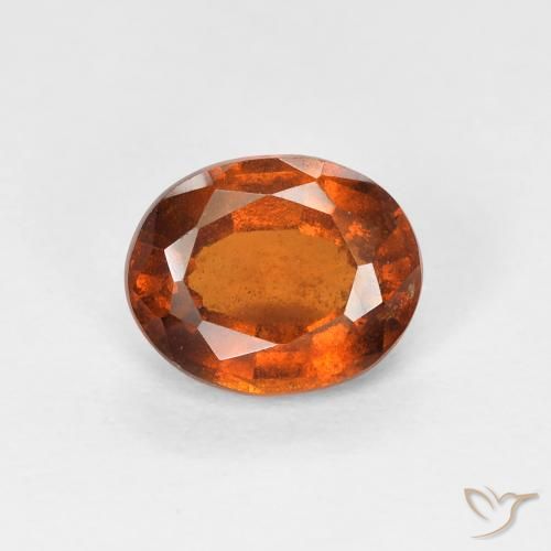 1.32ct Natural Naranja rojizo Granate Hessonita, Ovalada, VS-SI