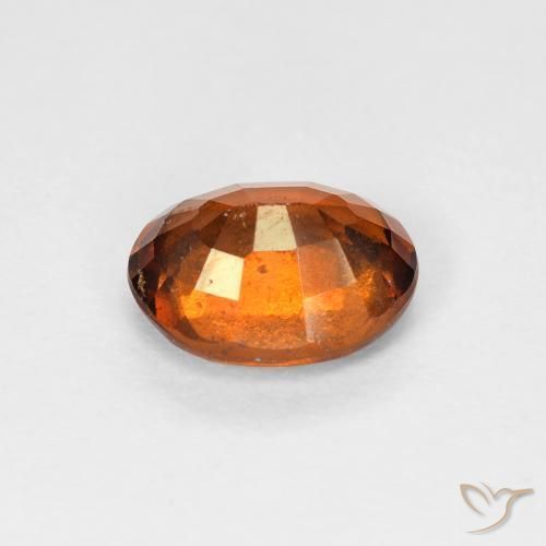granate hessonita Naranja rojizo natural de 1.32 ct, Ovalada, VS-SI