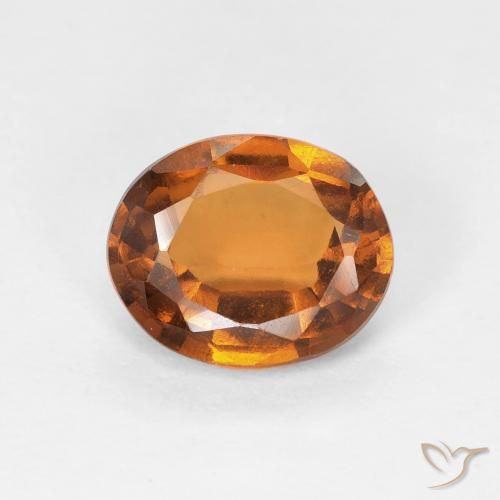 1.45ct Natural Naranja medio Granate Hessonita, Ovalada, VVS-VS
