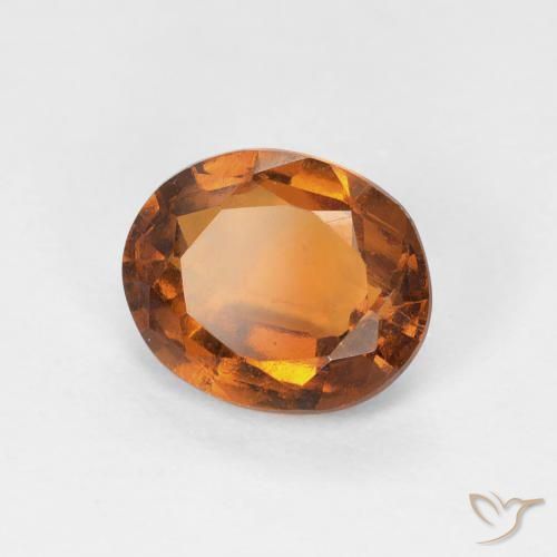 granate hessonita Naranja medio natural de 1.45 ct, Ovalada, VVS-VS