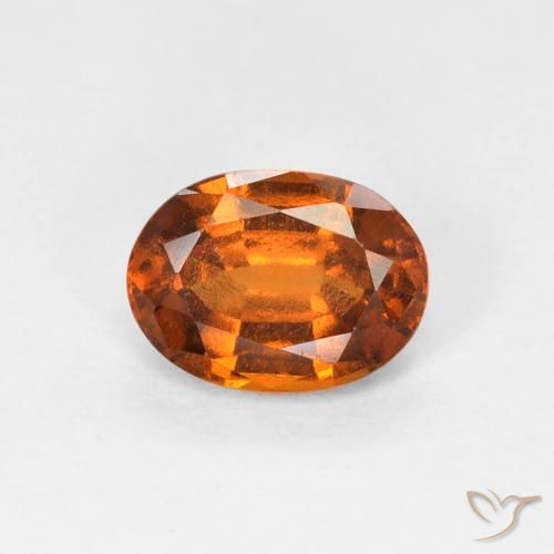 1.19ct Natural Naranja terroso Granate Hessonita, Ovalada, VVS-VS