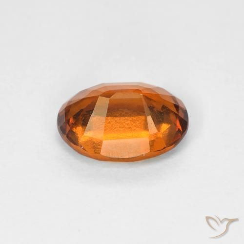 granate hessonita Naranja terroso natural de 1.19 ct, Ovalada, VVS-VS