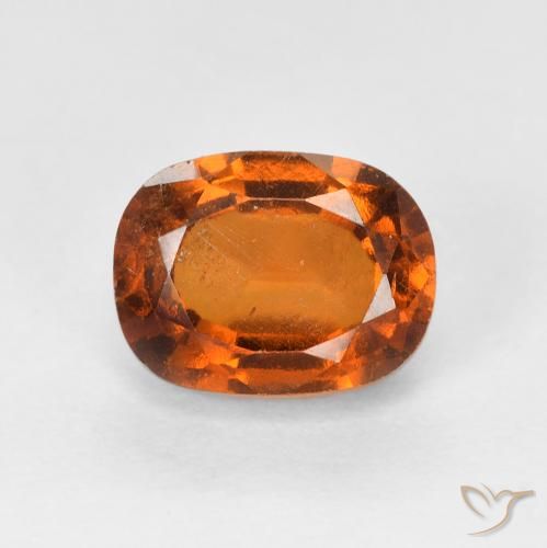 2.27ct Natural Naranja oscuro granate hessonita, Forma Cojín, VS-SI