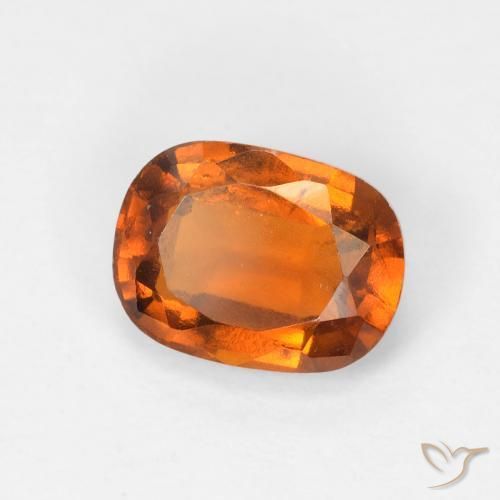 granate hessonita Naranja oscuro natural de 1.66 ct, Forma Cojín, VS-SI