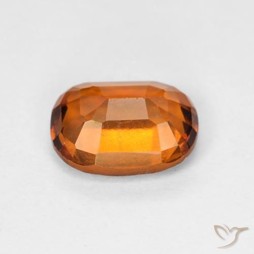 granate hessonita Naranja oscuro natural de 1.66 ct, Forma Cojín, VS-SI