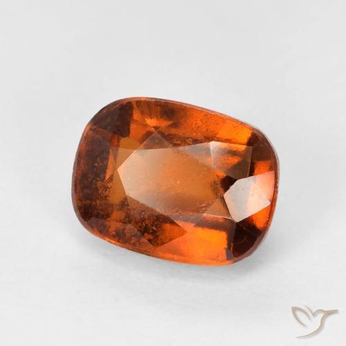 granate hessonita Naranja oscuro natural de 2.40 ct, Forma Cojín, VS-SI