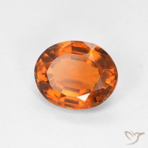 granate hessonita Medium Dark-Orange natural de 1.50 ct, Ovalada, VS