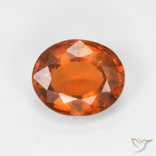 1.68ct Natural Naranja medio Granate Hessonita, Ovalada, VS
