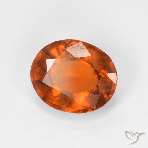granate hessonita Naranja medio natural de 1.68 ct, Ovalada, VS