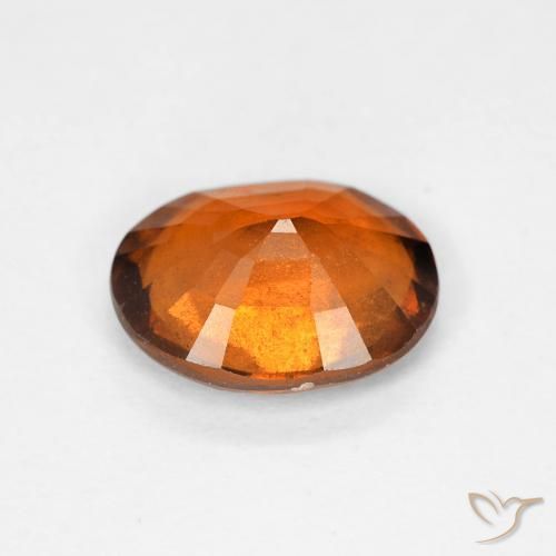granate hessonita Naranja oscuro natural de 1.38 ct, Ovalada, VS