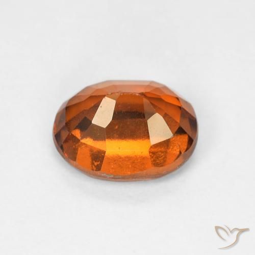 granate hessonita Naranja rojizo natural de 1.54 ct, Ovalada, VS
