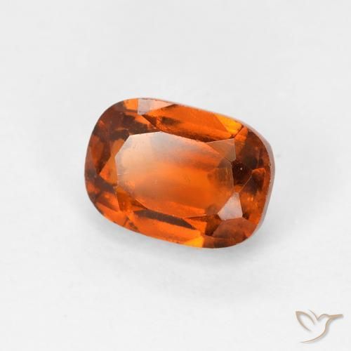 granate hessonita Naranja oscuro natural de 1.51 ct, Forma Cojín, VS