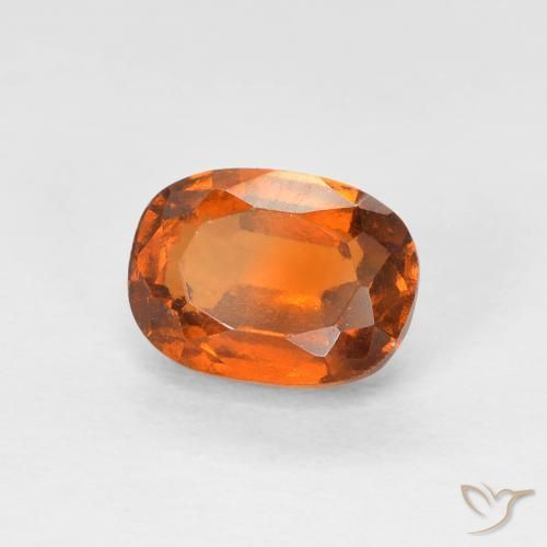 granate hessonita Naranja oscuro natural de 1.36 ct, Forma Cojín, VS