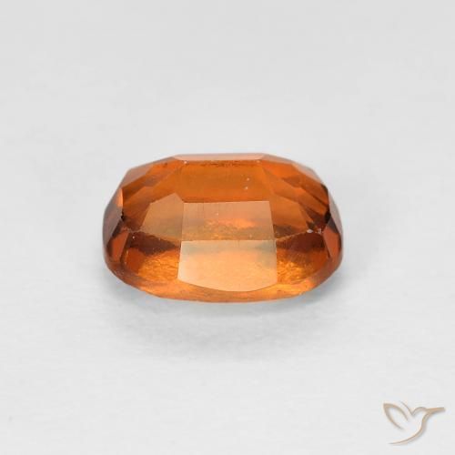 granate hessonita Naranja oscuro natural de 1.36 ct, Forma Cojín, VS