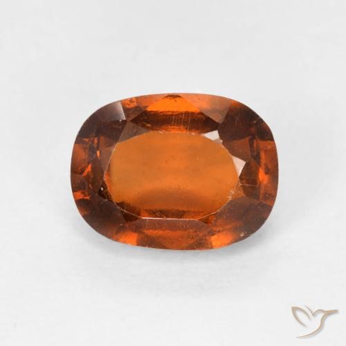 2.10ct Natural Medium Dark-Orange granate hessonita, Forma Cojín, VS