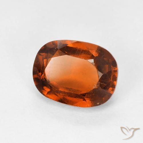 granate hessonita Medium Dark-Orange natural de 2.10 ct, Forma Cojín, VS