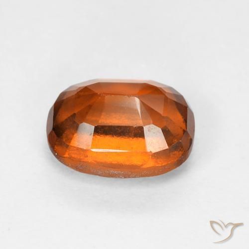 granate hessonita Medium Dark-Orange natural de 2.10 ct, Forma Cojín, VS