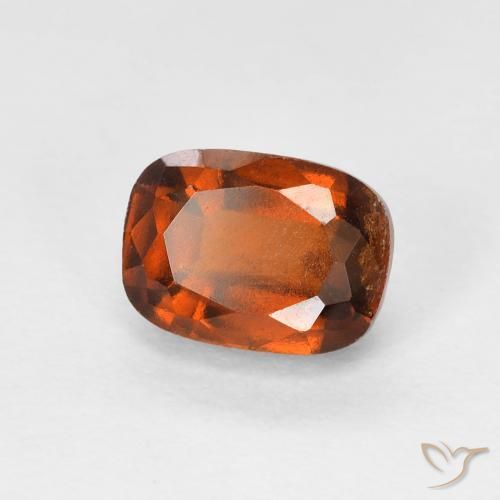 granate hessonita Naranja oscuro natural de 1.60 ct, Forma Cojín, VS