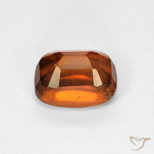 granate hessonita Naranja oscuro natural de 1.60 ct, Forma Cojín, VS