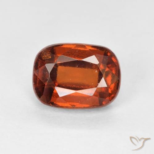 2.16ct Natural Ámbar naranja granate hessonita, Forma Cojín, VVS-VS