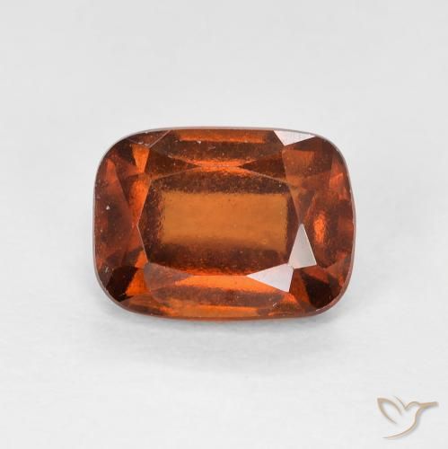 2.14ct Natural Ámbar naranja granate hessonita, Forma Cojín, VS