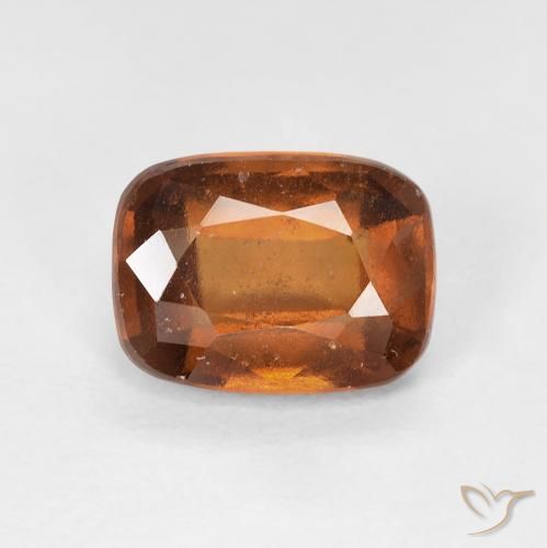 2.00ct Natural Ámbar naranja granate hessonita, Forma Cojín, VS