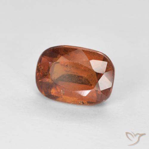 1.31ct Natural Ámbar naranja granate hessonita, Forma Cojín, VS