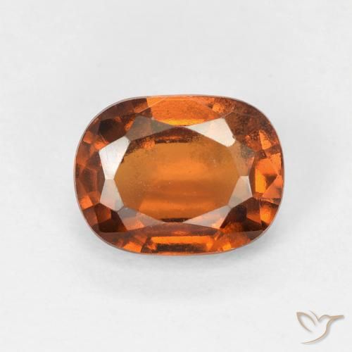 1.69ct Natural Naranja terroso granate hessonita, Forma Cojín, VVS-VS