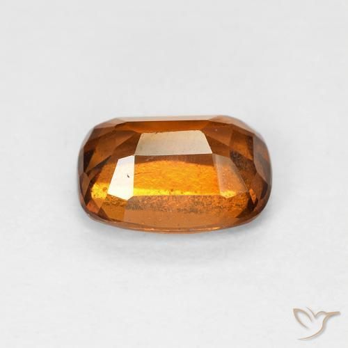 granate hessonita Naranja medio natural de 1.14 ct, Forma Cojín, VVS-VS
