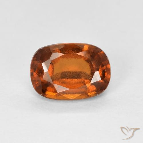 1.15ct Natural Naranja medio granate hessonita, Forma Cojín, VVS-VS