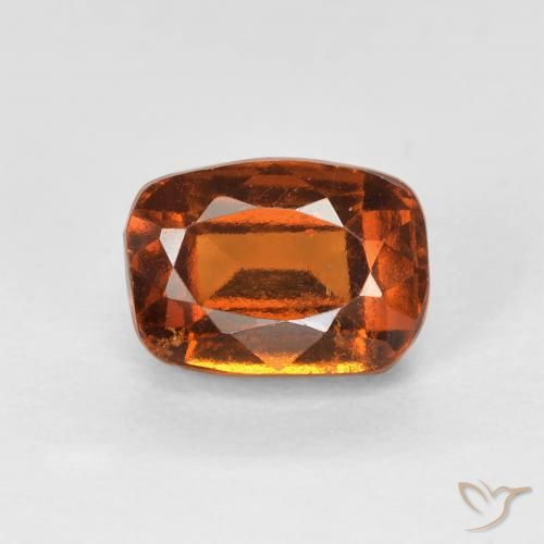 1.57ct Natural Naranja medio granate hessonita, Forma Cojín, VVS-VS