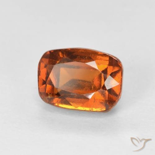 granate hessonita Naranja medio natural de 1.57 ct, Forma Cojín, VVS-VS