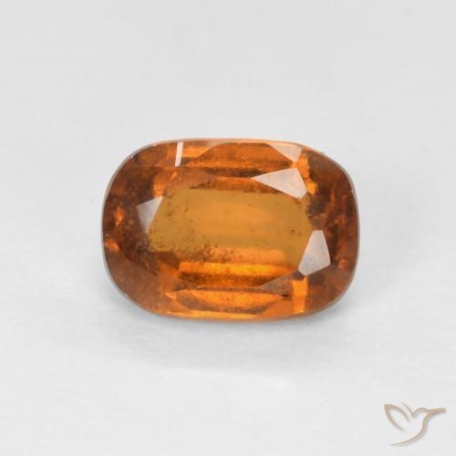 granate hessonita Naranja amarillento natural de 1.26 ct, Forma Cojín, VVS-VS