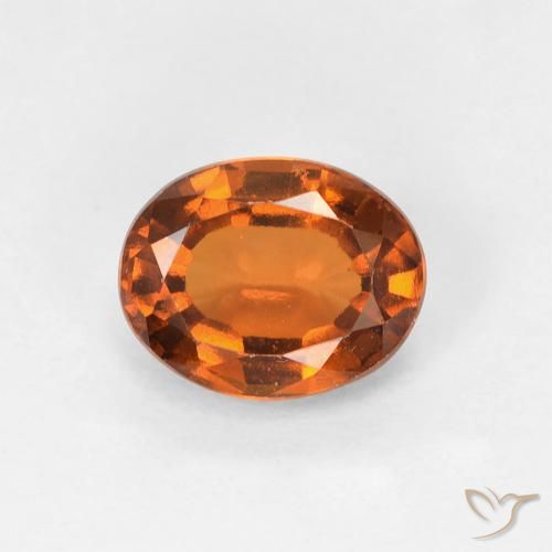 1.26ct Natural Naranja medio Granate Hessonita, Ovalada, VVS-VS