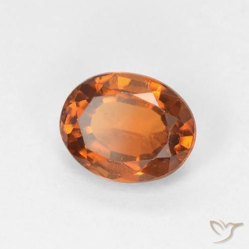 granate hessonita Naranja medio natural de 1.26 ct, Ovalada, VVS-VS